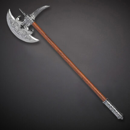 Hunting Medieval Axe Beautiful Etching On Blade 30 Inches Length