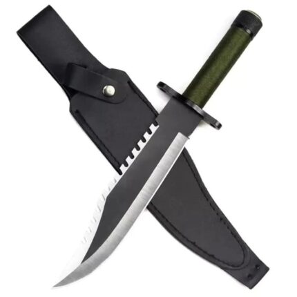 Rambo Hunting Knife Carbon Steel Blade With Wrapping Handle.