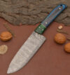 Chef Knife Pakka Wood Handle + Leather Sheath