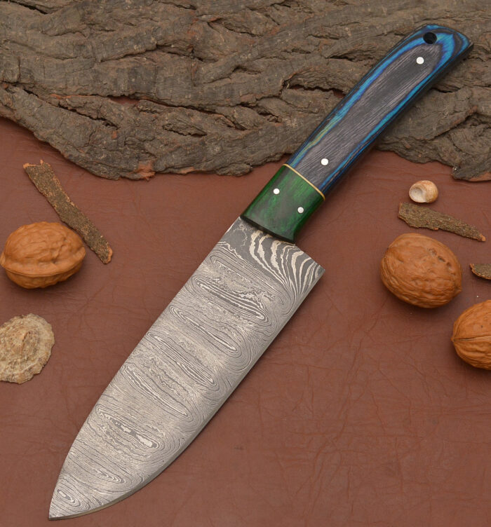 Chef Knife With Leather Sheath