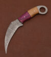 Handmade Karambit Knife Full Tang + Leather Sheath