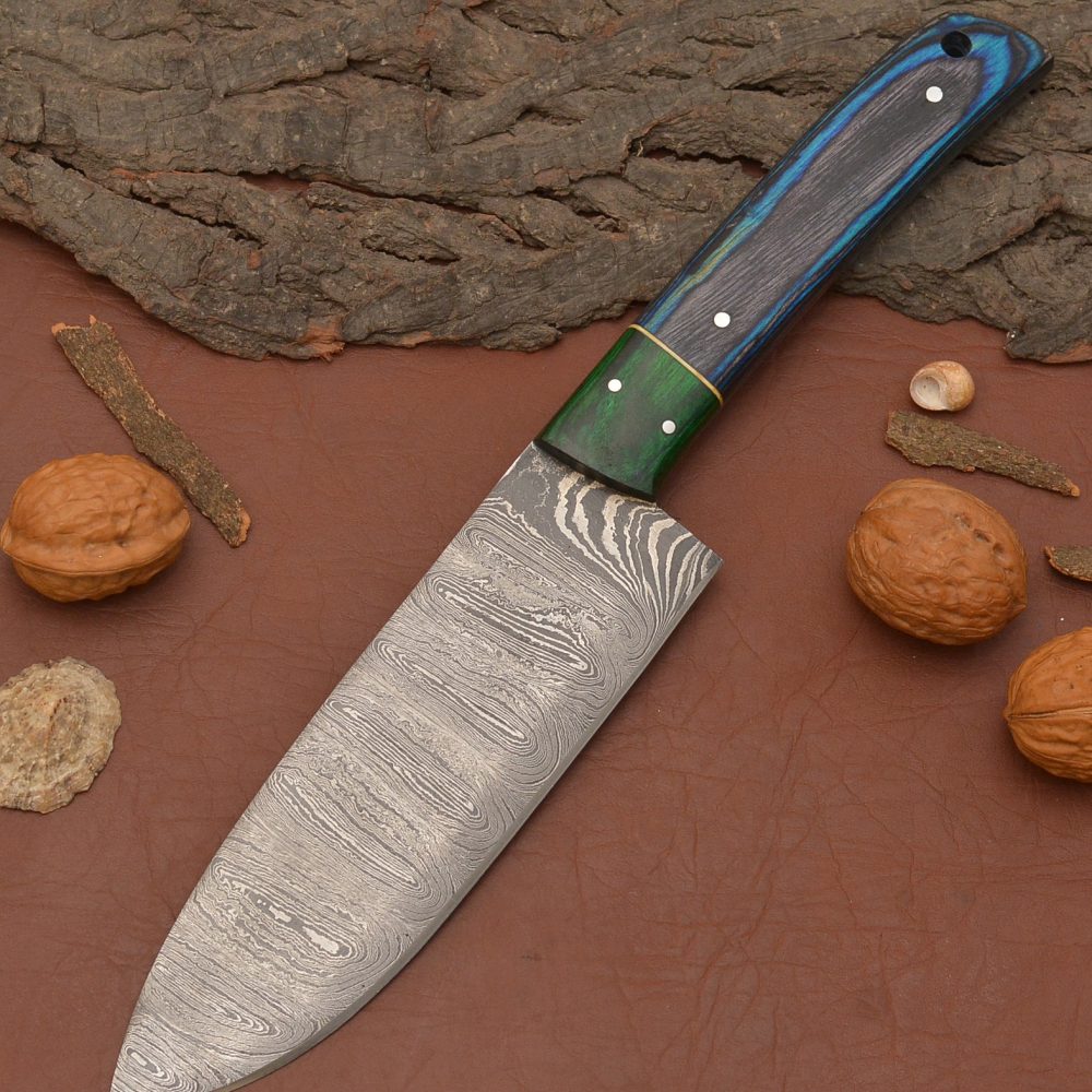 Chef Knife With Leather Sheath